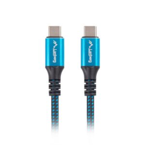 5901969436747 | P/N: CA-CMCM-45CU-0012-BK | Cod. Artículo: DSP0000012891 Cable usb tipo c lanberg 1.2m -  macho - macho -  negro - azul