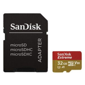 619659155100 | P/N: SDSQXAF-032G-GN6AA | Cod. Artículo: MGS0000005039 Tarjeta memoria micro secure digital 32gb sandisk extreme clase 10 uhs - i + adaptador