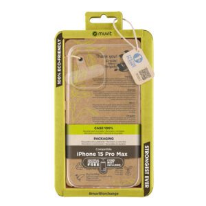 8426801171756 | P/N: MCCRS0466 | Cod. Artículo: DSP0000023416 Funda muvit recycletek para apple iphone 15 pro max transparente