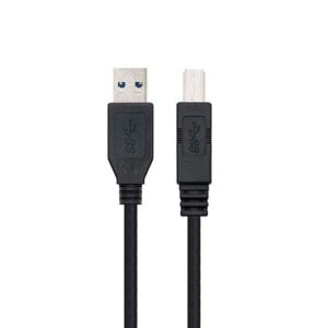 8433281003866 | P/N: 10.01.0802-BK | Cod. Artículo: DSP0000005760 Cable usb tipo a 3.0 a usb tipo b 3.0 nanocable 2m negro macho - macho