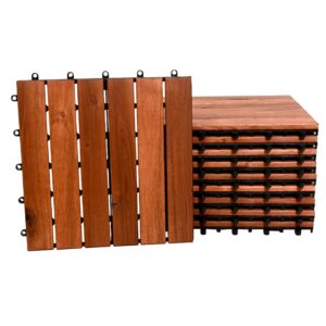 8436583238325 | P/N: YV-6SLAT-BR | Cod. Artículo: MGS0000023560 3nod -  pack de 10 baldosas de madera de acacia marrón (6 láminas)