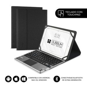 8436586741112 | P/N: SUB-KT2-BTP001 | Cod. Artículo: DSP0000022167 Funda + teclado subblim keytab pro para tablet 9.6pulgadas - 11pulgadas negro