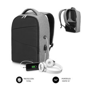 8436586742133 | P/N: SUBBP-3SA1100 | Cod. Artículo: DSP0000021601 Mochila para portatil subblim secure v2 ap 16pulgadas negro - gris