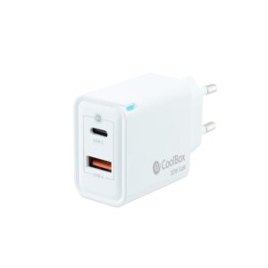 8437012429949 | P/N: COO-CUP-30CA | Cod. Artículo: MGS0000021790 Cargador usb de pared coolbox 30w usb tipo a - usb tipo c