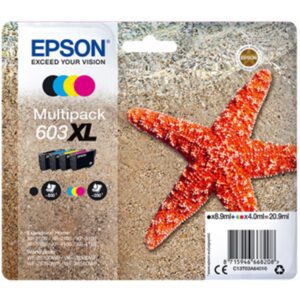 8715946668208 | P/N: C13T03A64010 | Cod. Artículo: MGS0000005289 Multipack cartucho tinta epson 603xl c13t03a64010 negro -  cian -  amarillo -  magenta -  estrella de mar