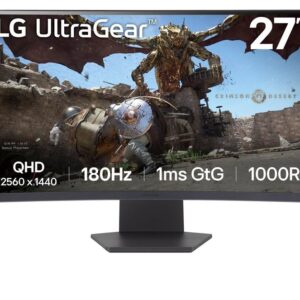 8806096090664 | P/N: 27GS60QC-B | Cod. Artículo: MGS0000023123 Monitor lg led curvo 27gs60qc 27pulgadas 2560 x 1440 1ms hdmi displayport