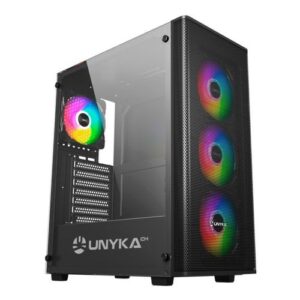 CAJA SEMITORRE/ATX UNYKA MIR100 S/FUENTE USB3.0 NEGRA ARGB C/VENTANA 6974560221158 P/N: UK511303 | Ref. Artículo: UK511303