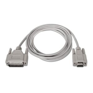 Cable Serie NULL Modem Nanocable 10.14.0802/ DB9 Hembra - DB25 Macho/ 1.8m/ Beige 8433281006492 10.14.0802 NAN-CAB 10.14.0802