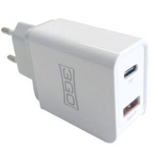 Cargador de Pared 3GO ALMUSBCQC3/ 1xUSB/ 1xUSB Tipo-C/ 18W 8436531550103 ALMUSBCQC3 3GO-CARGA ALMUSBCQC3