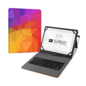 FUNDA CON TECLADO MICRO USB – TYPE C KEYTAB USB 11" TRIANGULOS 8436586742492 | P/N: SUBKT1-USB053 | Ref. Artículo: 1361919