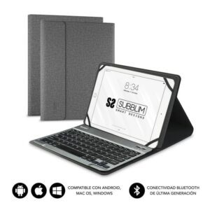 Funda con Teclado Subblim Keytab Pro Bluetooth para Tablets de 10.1"-10.8"/ Gris 8436586741082 SUB-KT2-BT0002 SUB-FUNDA KT2-BT0002