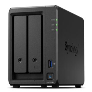 NAS SYNOLOGY DS723+ 2BAHÍAS AMD RYZEN R1600 2 NÚCLEOS 23.1GHZ 2GB DDR4 ECC 32 GB 4711174724444 DS723+