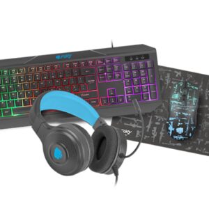 PACK GAMING 4 EN 1 FURY THUNDERSTREAK TECLADO+RATON+AURICULAR+ALFOMBRILLA 5901969426472 NFU-1677