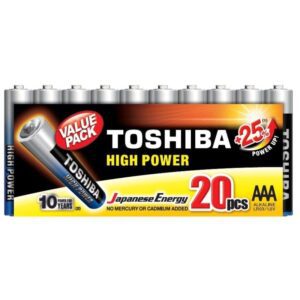 Pack de 20 Pilas AAA Toshiba High Power LR03/ 1.5V/ Alcalinas 4904530593314 R03ATPACK20 TOS-PILA R03ATPACK20