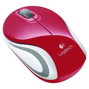 Ratón Mini Inalámbrico Logitech M187/ Hasta 1000 DPI/ Rojo 5099206032194 910-002732 LOG-MOU M187 ROJO