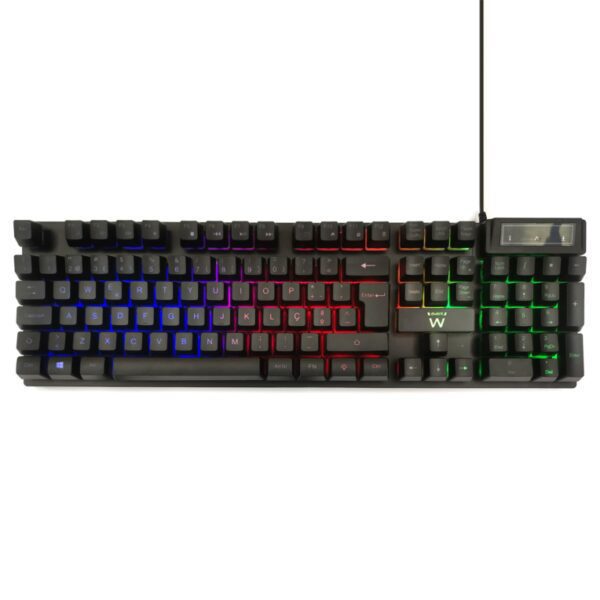 TECLADO GAMING EWENT USB RETROILUMINADO QUERTY PORTUGUES 8052101430400 PL3319