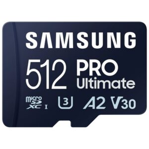 Tarjeta de Memoria Samsung Pro Ultimate 512GB microSD XC con Adaptador/ Clase 10/ 200MBs 8806094957228 MB-MY512SA/WW SAM-MICROSD PRO ULT 512GB