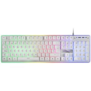 Teclado Gaming SemiMecánico Mars Gaming MK220ES/ Blanco 8437023094556 MK220WES TAC-TEC MK220WES