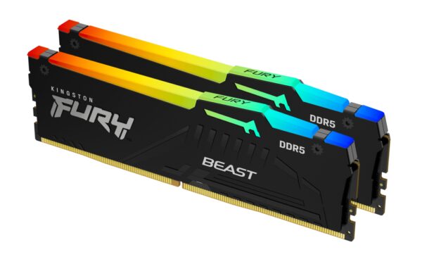 32GB 5600 DDR5 DIMM Kit2 FURY Beast RGBKingston FURY Beast R 0740617328493 KF556C40BBAK2-32