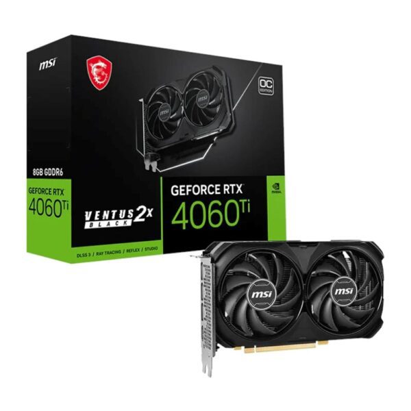 4711377216166 | P/N: 912-V512-001 | Cod. Artículo: DSP0000027084 Tarjeta grafica msi rtx 4060ti ventus 2x black e1 8gb