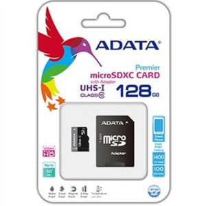 4713218461940 | P/N: AUSDX128GUICL10A1-RA | Cod. Artículo: DSP0000027281 Tarjeta micro sd adata 128gb cl10 + adaptador sd