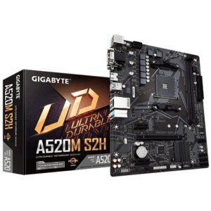 4719331809720 | P/N: A520M S2H | Cod. Artículo: DSP0000008903 Placa base gigabyte a520m s2h am4 m - atx -  2 x ddr4 -  4 x usb 3.2 -  2 x usb 2.0 -  1 x hdmi -  1 x dvi - d -  1 x ps - 2 -  1x rj45 -  1 x vga