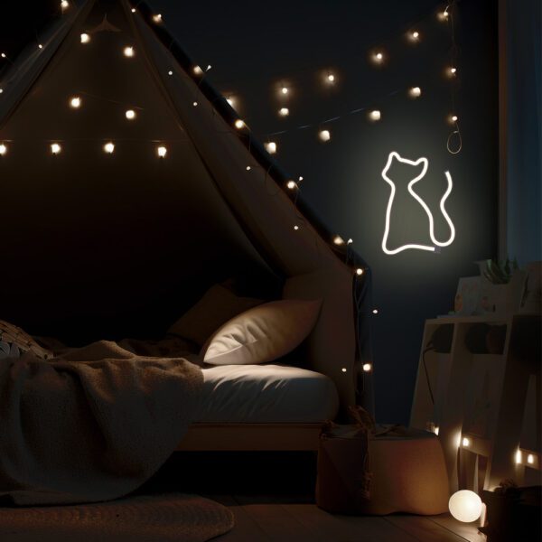 Lampara forever neon led light cat warm white bat+usb - Imagen 8