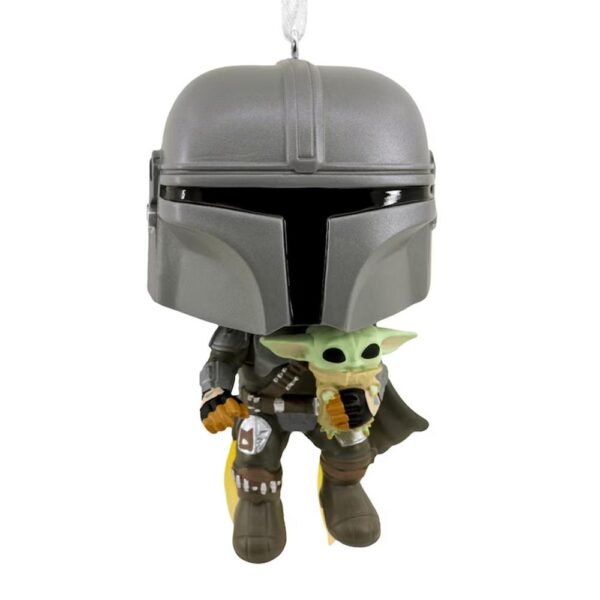 763795791675 | P/N: 3HCM1103 | Cod. Artículo: MGS0000022351 Adorno de navidad funko star wars mandaloriano & grogu  figura de resina