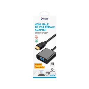 8052705419344 ADAPTADOR UNICO HDMI MACHO A VGA HEMBRA AD1934 A0053532 UNICO Adaptadores AD1934