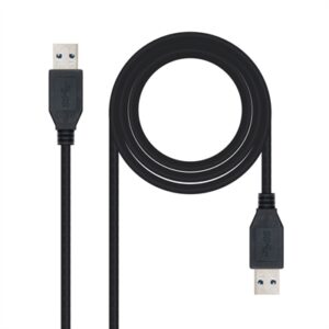 8433281004672 | P/N: 10.01.1001-BK | Cod. Artículo: DSP0000006743 Cable usb 3.0 tipo a nanocable 1m -  macho - macho -  negro