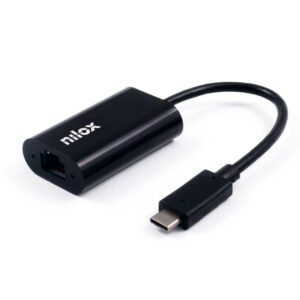 8436556140747 | P/N: NXADAP06 | Cod. Artículo: DSP0000006176 Cable adaptador nilox usb tipo c a ethernet macho - hembra