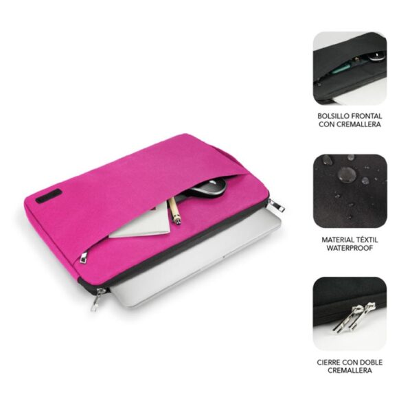 Funda subblim urban laptop sleeve para portatil 13.3pulgadas - 14pulgadas rosa - Imagen 2