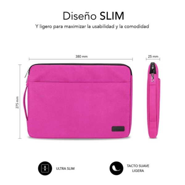 Funda subblim urban laptop sleeve para portatil 13.3pulgadas - 14pulgadas rosa - Imagen 3