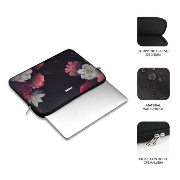 Funda subblim trendy sleeve para portatil 15.6pulgadas neo flowers - Imagen 2