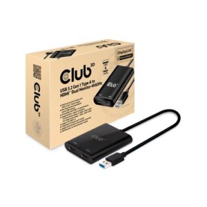 8719214470739 VIDEO SPLITTER CLUB3D USB-A A DUAL HDMI CSV-1474 A0053671 CLUB3D Adaptadores CSV-1474