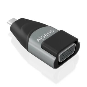 ADAPTADOR CONVERSOR AISENS ALUMINIO USB-C/M A VGA HDB15/H GRIS 8435739901168 A109-0863