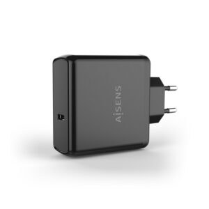 AISENS CARGADOR PD3.0 QC3.0 1 PUERTO 1XUSB-C 60W NEGRO 8436574706086 ASCH-1PD60-BK