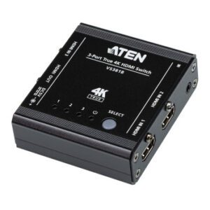 ATEN Switch HDMI 4K real de 3 puertos 4710469340383 | P/N: VS381B-AT | Ref. Artículo: 1344753