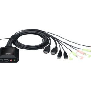 Aten CS22H interruptor KVM Negro 4710469340468 | P/N: CS22H-AT | Ref. Artículo: 1344759