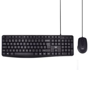 COMBO TECLADO RATON EWENT PORTUGUES ESCRITURA SILENCIOSA 8052101430370 EW3007