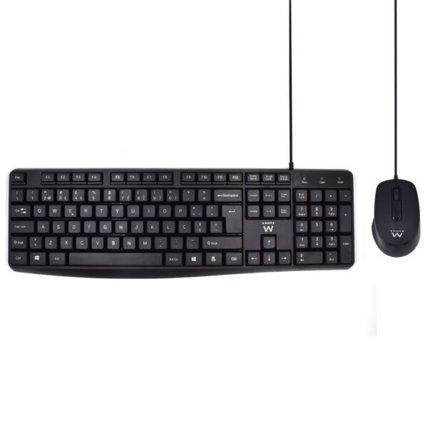 COMBO TECLADO RATON EWENT PORTUGUES ESCRITURA SILENCIOSA 8052101430370 EW3007