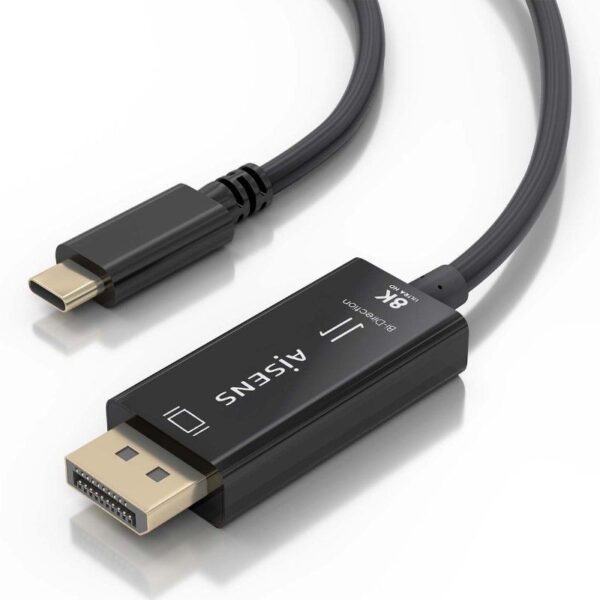 Cable Conversor Aisens A109-0879/ USB Tipo-C Macho - DisplayPort Macho/ 1.8m/ Negro - Imagen 3