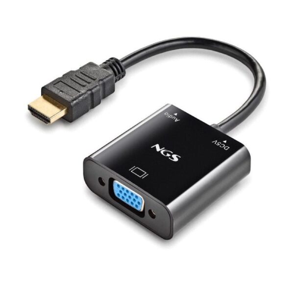 Cable Conversor NGS Chamaleon/ HDMI Macho - VGA Hembra/ 15cm/ Incluye Cable de Audio y Alimentación USB - Imagen 2