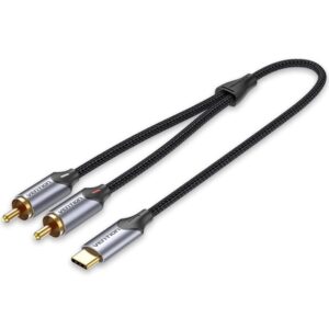 Cable Conversor Vention BGUHG/ 2x RCA Macho - USB Tipo-C Macho/ 1.5m/ Gris 6922794751552 BGUHG VEN-CAB BGUHG