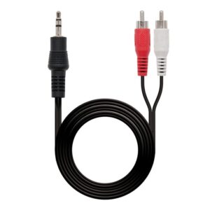 Cable Estéreo Nanocable 10.24.0310/ Jack 3.5 Macho - 2x RCA Macho/ 10m/ Negro 8433281001114 10.24.0310 NAN-CAB 10 24 0310