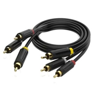 Cable Estéreo Vention BCABH/ 3x RCA Macho - 3x RCA Macho/ 2m/ Negro 6922794729223 BCABH VEN-CAB BCABH