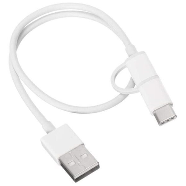 Cable USB 2.0 Xiaomi SJV4083TY/ USB Macho - Micro USB Macho/ USB Tipo-C Macho/ 30cm/ Blanco - Imagen 4