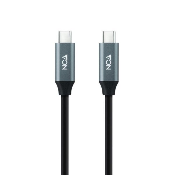 Cable USB 3.2 Tipo-C Nanocable 10.01.4301 5A 100W/ USB Tipo-C Macho - USB Tipo-C Macho/ 1m/ Gris y Negro 8433281012677 10.01.4301 NAN-CAB 10 01 4301