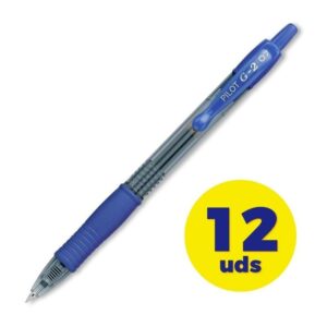 Caja de Bolígrafos de Tinta de Gel Retráctil Pilot G-2/ 12 unidades/ Azules 4902505163210 NG2A PIL-ROLLER G2 AZUL 12U