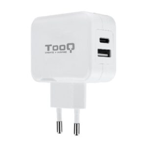 Cargador de Pared TooQ TQWC-2SC02WT/ 1xUSB Tipo-C/ 1x USB/ 27W 8433281008359 TQWC-2SC02WT TOO-CARGA TQWC-2SC02WT